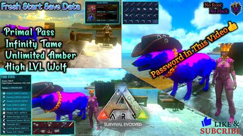 ARK Mobile Fresh Start Save Data Unlimited Amber Infinite Tame