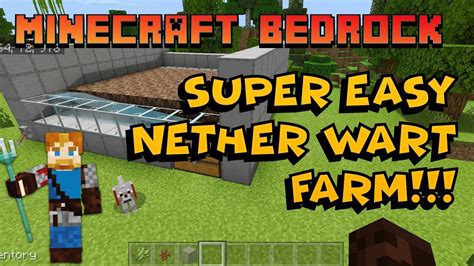 Super Easy Nether Wart Farm Minecraft Bedrock YouTube