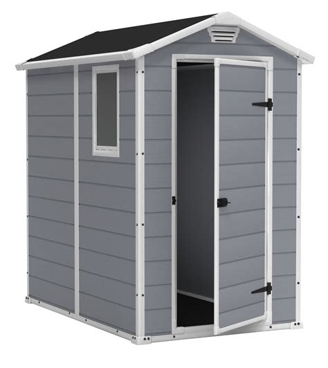 Keter Manor Garden Plastic 4x6 Ft Resin Outdoor Storage Shed Durable