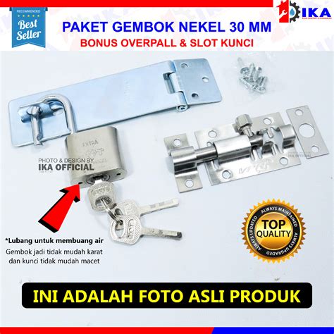 Jual Paket Gembok Nekel Mm Cantolan Gembok Inch Grendel Pintu