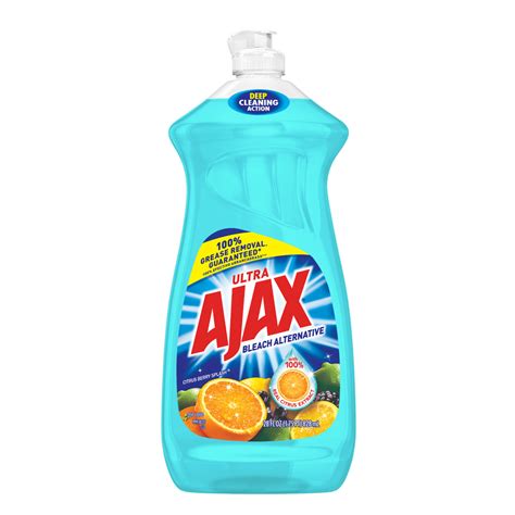 Ajax Ultra Triple Action Liquid Dish Soap Bleach Alternative Citrus