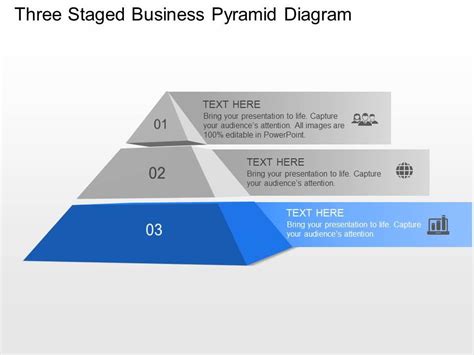 Ew Three Staged Business Pyramid Diagram Powerpoint Template