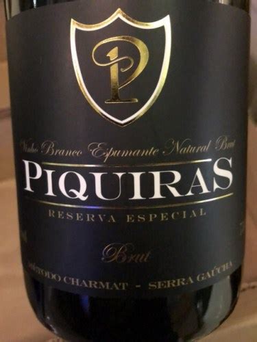 Piquiras Reserva Especial Branco Espumante Natural Brut Black Label