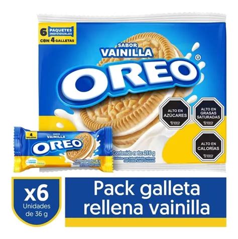 Oreo Galletas De Vainilla Rellenas Sabor Vainilla X Gr Mercadolibre