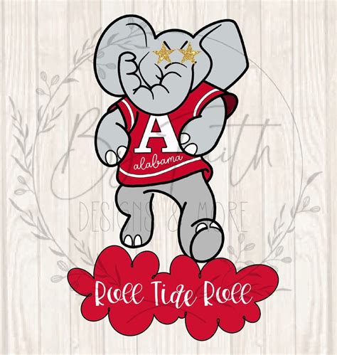 Alabama Big Al Png Big Al Png Alabama Football Png Rolltide Etsy