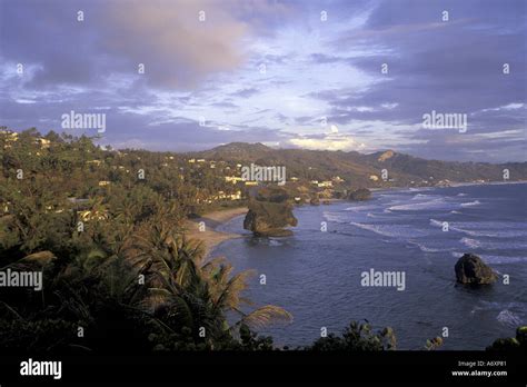 Caribbean, Barbados. View of Bathsheba Stock Photo - Alamy