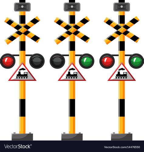 Traffic Lights For Train Royalty Free Vector Image