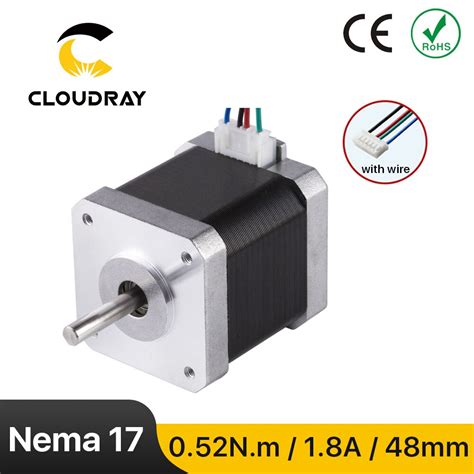 Cloudray Motor Paso A Paso Nema 17 48mm 52N Cm 1 8A 2 Fases Con