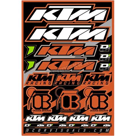 Dcor Visuals Universal Ktm Logo Decal Sheet 40 30 100 Dennis Kirk