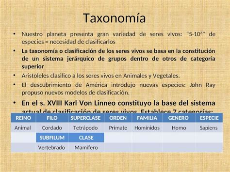 PPT Taxonomía Nuestro planeta presenta gran variedad de seres vivos