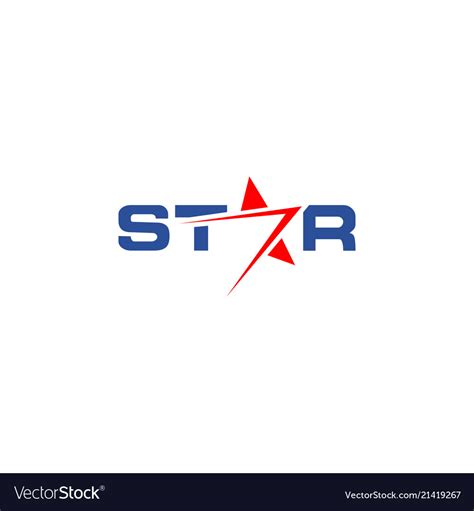 Star wordmark logo design template Royalty Free Vector Image