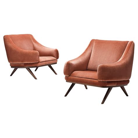 Pair Of Armchairs In Original Leather And Teak By Ingemar Thillmark For