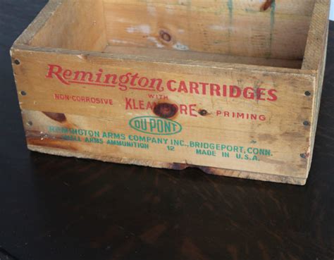 Bargain Johns Antiques Remington Cartridges 22 Long Rifle Ammunition Advertising Wooden