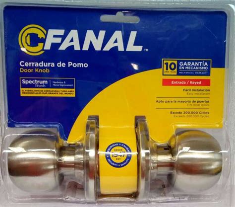 Cerradura Pomo De Paso Acero Inoxidable Beet Fanal