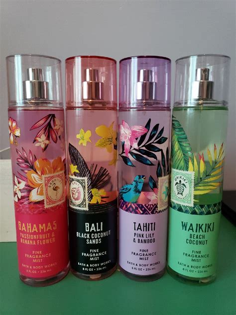 Bath And Body Works Piece Fragrance Mist Set Includes Bahamas