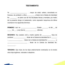 Modelo De Testamento En Ecuador En Word Descarga Gratis