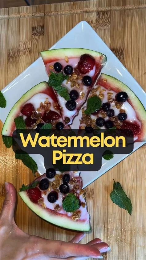 Beautiful Watermelon Pizza Recipe A Healthy Summer Dessert 🍉 Recipe