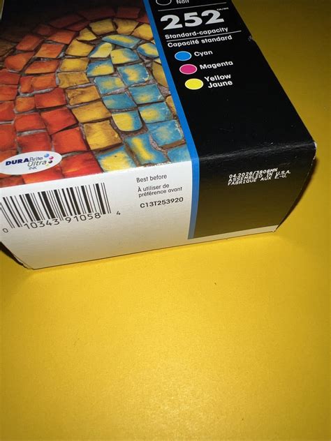 Genuine Epson 252xl Black 252 Color Ink Cartridges Dated 2026 10343910584 Ebay