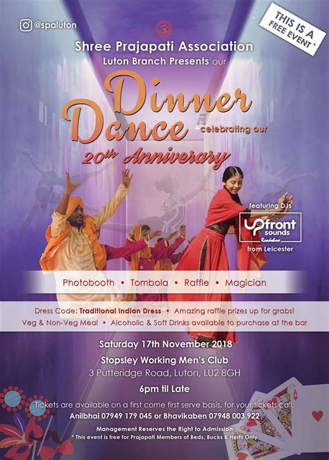 Dinner Dance 2018 Our 20th Anniversary Spa Luton