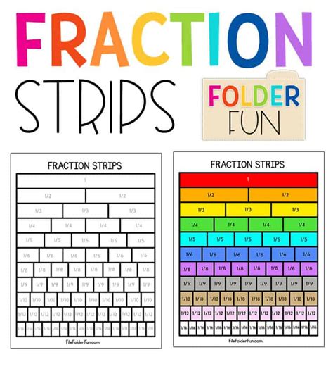 Fraction Strips Printable Free