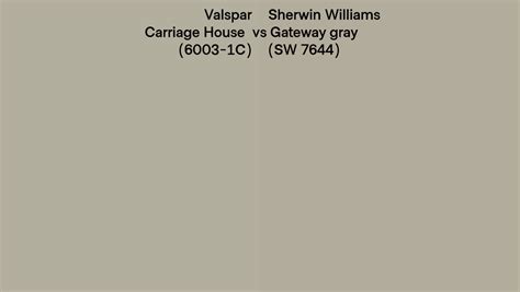 Valspar Carriage House 6003 1C Vs Sherwin Williams Gateway Gray SW