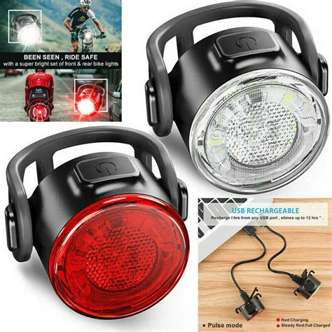 Waterproof Bike Light Set Super Bright USB Rechargeable Bicycle Lights