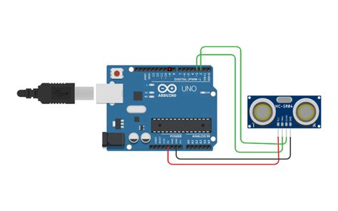 Circuit Design Practica 7 Funcionamiento Sensor De Distancia Tinkercad