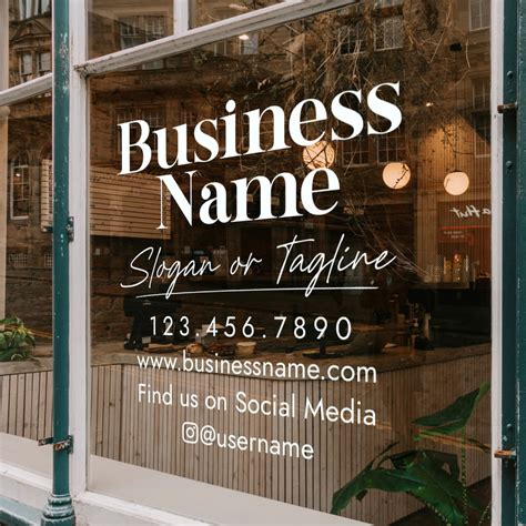 Customizable Window Decal Your Company Name Or Logo Storefront Vinyl