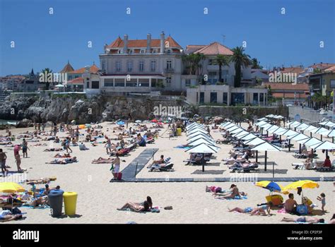 Beach In Estoril Cascais Portugal Stock Photo Alamy