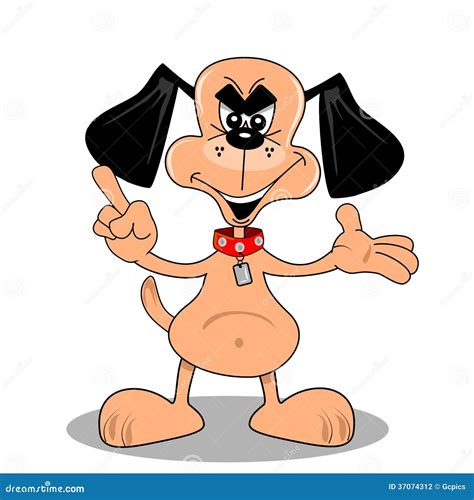 A Cartoon Dog Evil Smile Vector Illustration | CartoonDealer.com #37074312