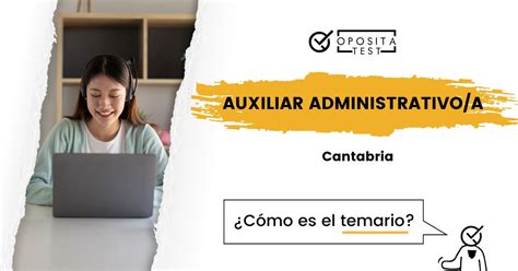 Temario Auxiliar Administrativo Gobierno De Cantabria