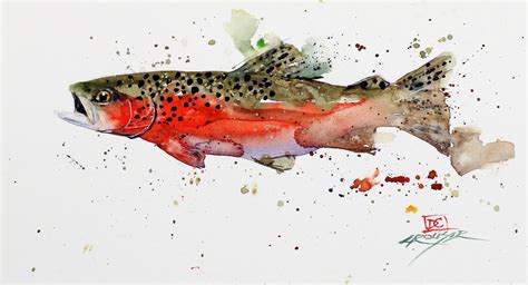 Rainbow Trout Original Watercolor Painting Sold The Art Of Dean Crouser