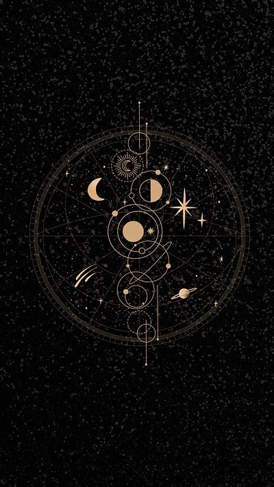 Aesthetic Black Celestial Iphone Wallpaper Free Photo Rawpixel