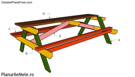 DIY Picnic Table Plans - Metric | Free Garden Plans - How to build ...