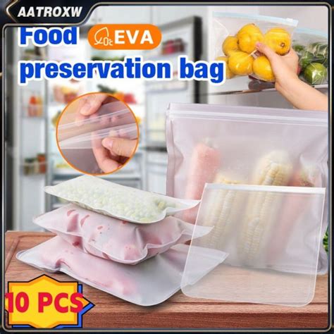 Pcs Reusable Fresh Food Preservative Bag Zip Locked Seal Sack