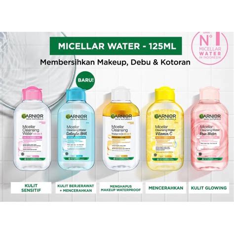 Jual Garnier Micellar Cleansing Water Pink Blue Bipase Oil Vit C Rose Water Shopee