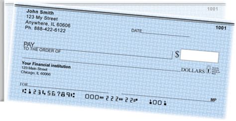 Side Tear Blue Safety Personal Checks Carousel Checks