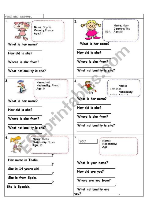 Personal Information Esl Worksheet By Bulututu