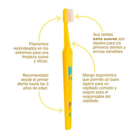 3 Cepillos Dentales Con diseño Para Niños TePe 0 3 Años Mini Extra