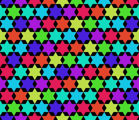 K63 - Colorful Six-pointed Star Pattern Seamless Background 13530350 ...