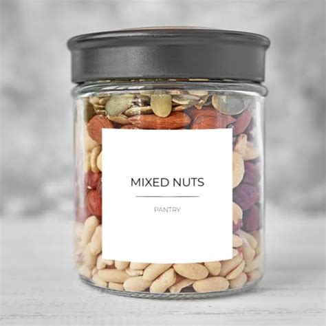 115 Kitchen Pantry Labels for Food Containers | White Minimalist ...