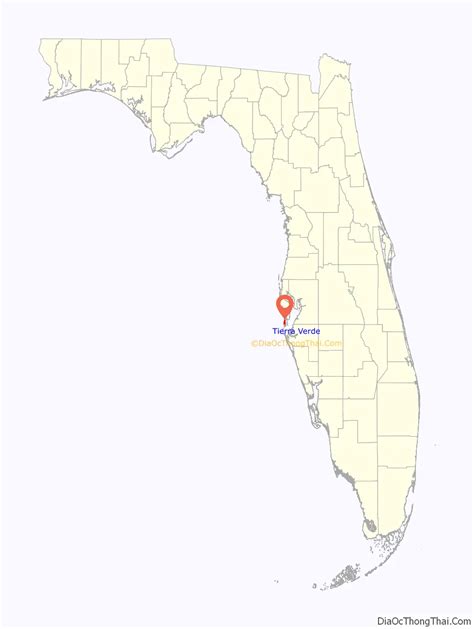 Map of Tierra Verde CDP, Florida - Thong Thai Real