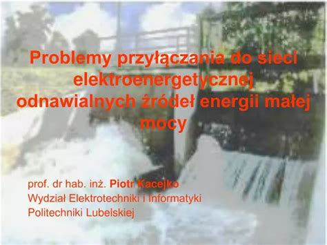 PPT Problemy przyłączania do sieci elektroenergetycznej odnawialnych