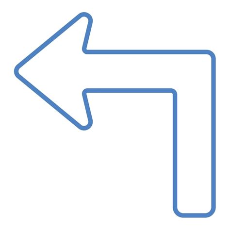 Premium Vector Turn Left Icon