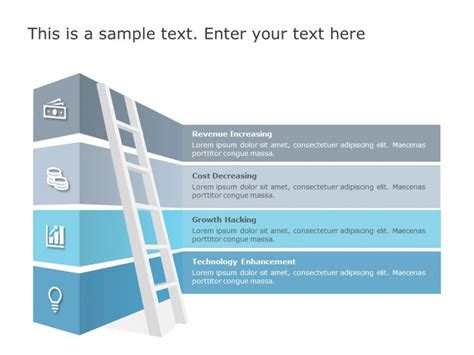 4 Step Ladder Diagram | PowerPoint Template | Powerpoint templates ...