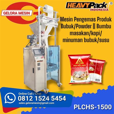 Jual Mesin Packaging Sachet Otomatis Bubuk Powder PLCHS 1500 HEAVYPACK