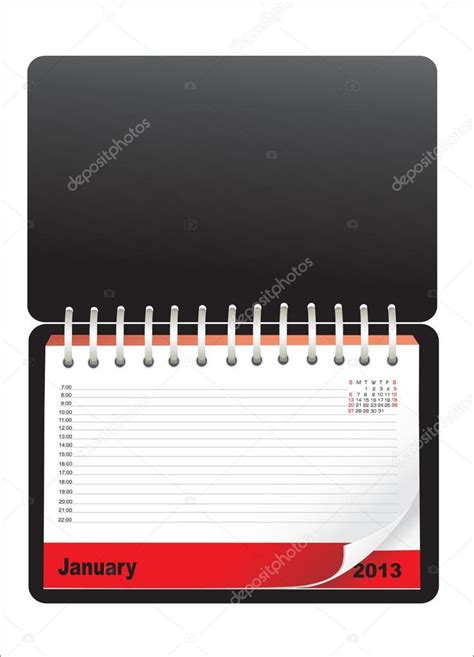 Notebook design with calendar — Stock Vector © mitay20 #14935509