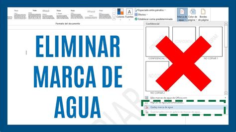 C Mo Quitar Marca De Agua En Word Youtube