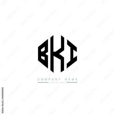 BKI letter logo design with polygon shape. BKI polygon logo monogram ...