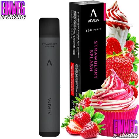 Adalya Vape Strawberry Splash 600 Züge Nikotin 12 mg einweg e